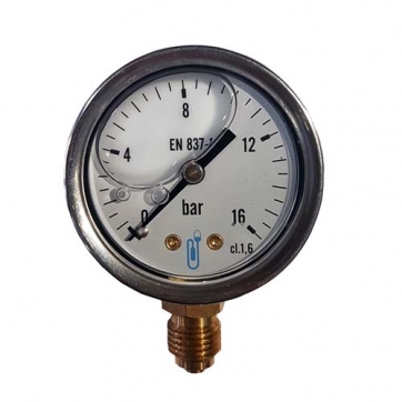 Манометър радиален глицеринов Thermador Ø50 0-16 bar