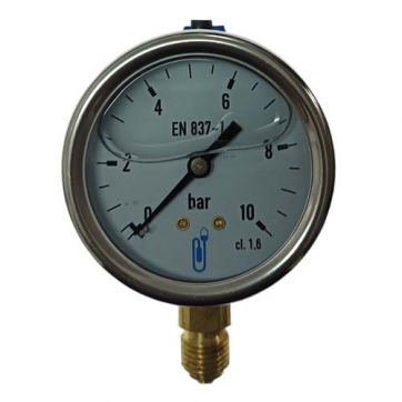 Манометър радиален глицеринов Thermador Ø63 0-10 bar